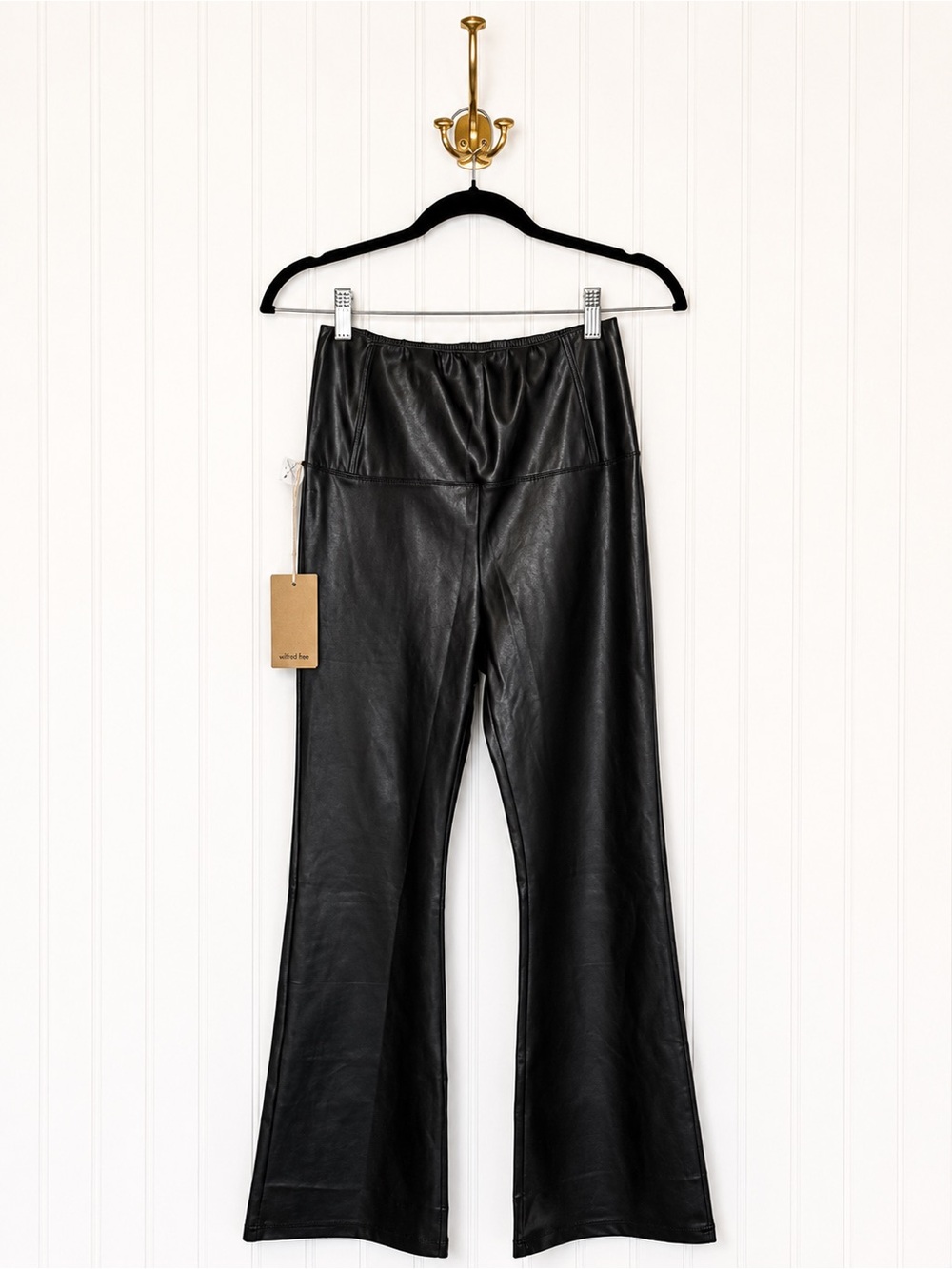 Aritzia Wilfred Free Daria Flare Vegan Leather Pants NWT M
